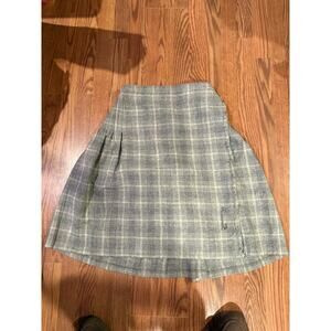 Vintage Gray Wool Tartan Kilt Pure New Wool Size 18 Classic Plaid